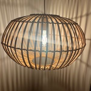 Beautiful Woven Wicker Hanging Light